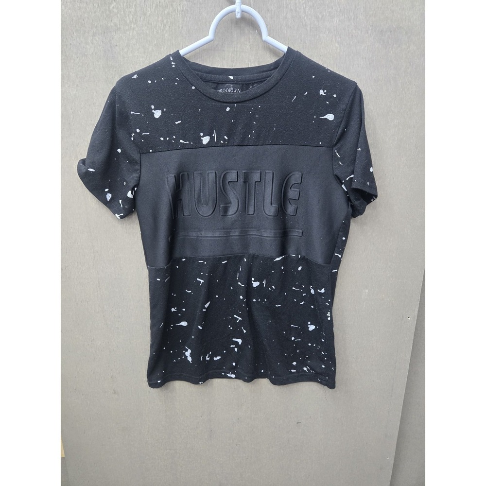 Brooklyn Laundry Boys Large Black Splatter Print Short Sleeve Graphic Shirt